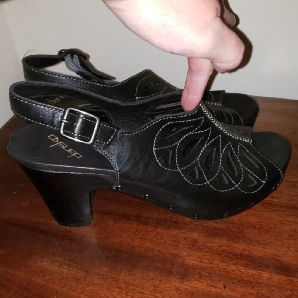 Dansko heeled leather sandal women size 42 EU size 11.5 to 12 US